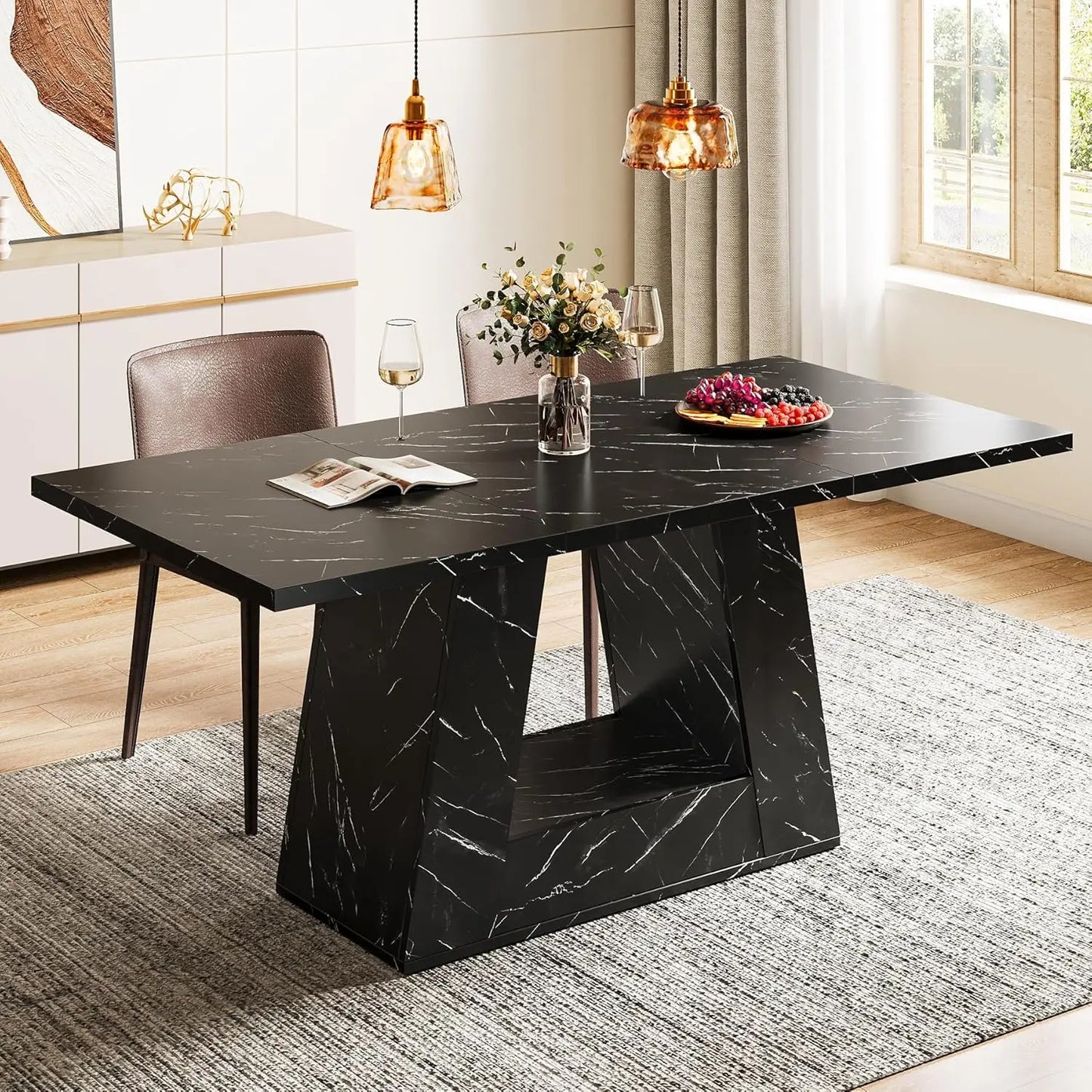 Dining Table Faux Marble Dining Room Table
