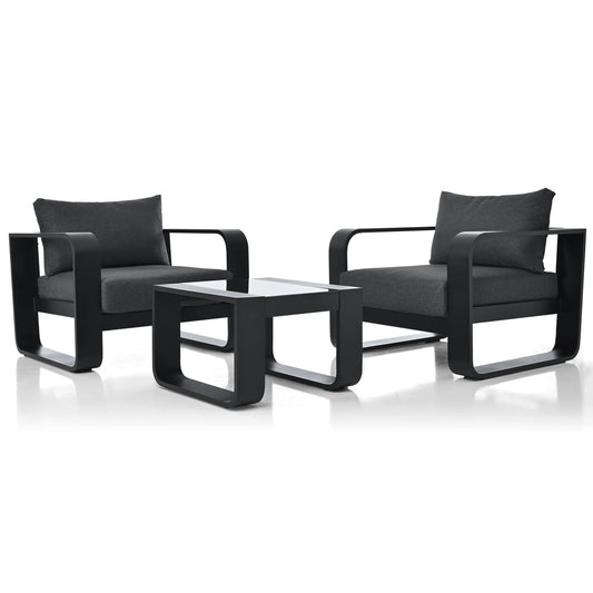 3-pieces Aluminum Frame Patio Furniture
