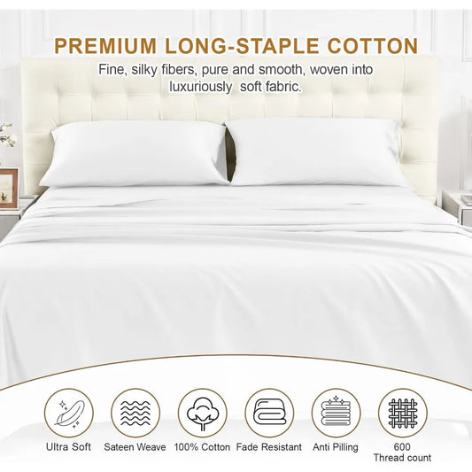 100% Cotton Queen Sheet Set