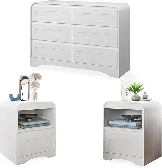 3 Pcs, Modern Bedroom Furniture Set,