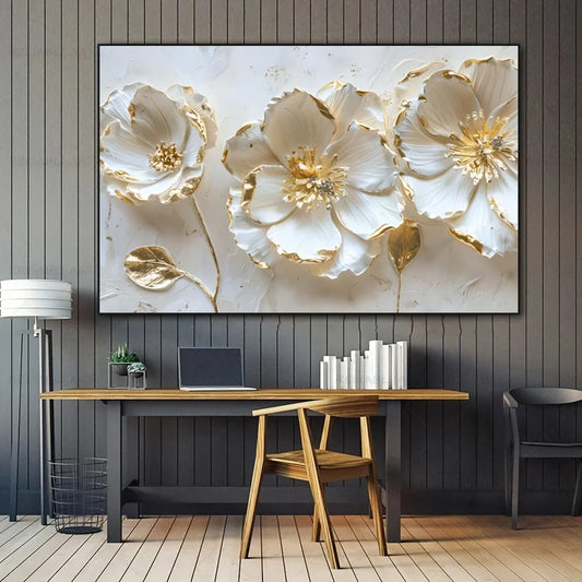 Modern Floral Abstract Canvas Decoration