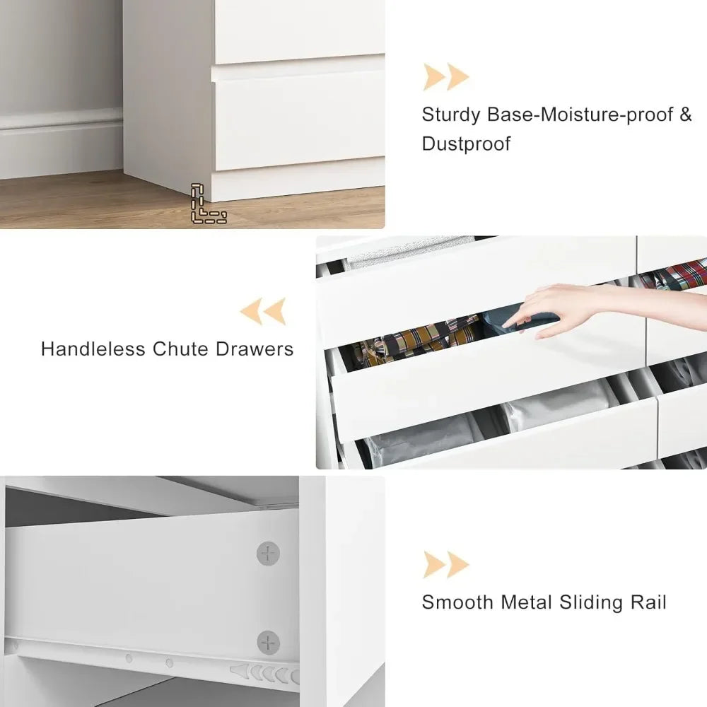 8 Chest of Drawers for Bedroom, Living Room & Closet Storage