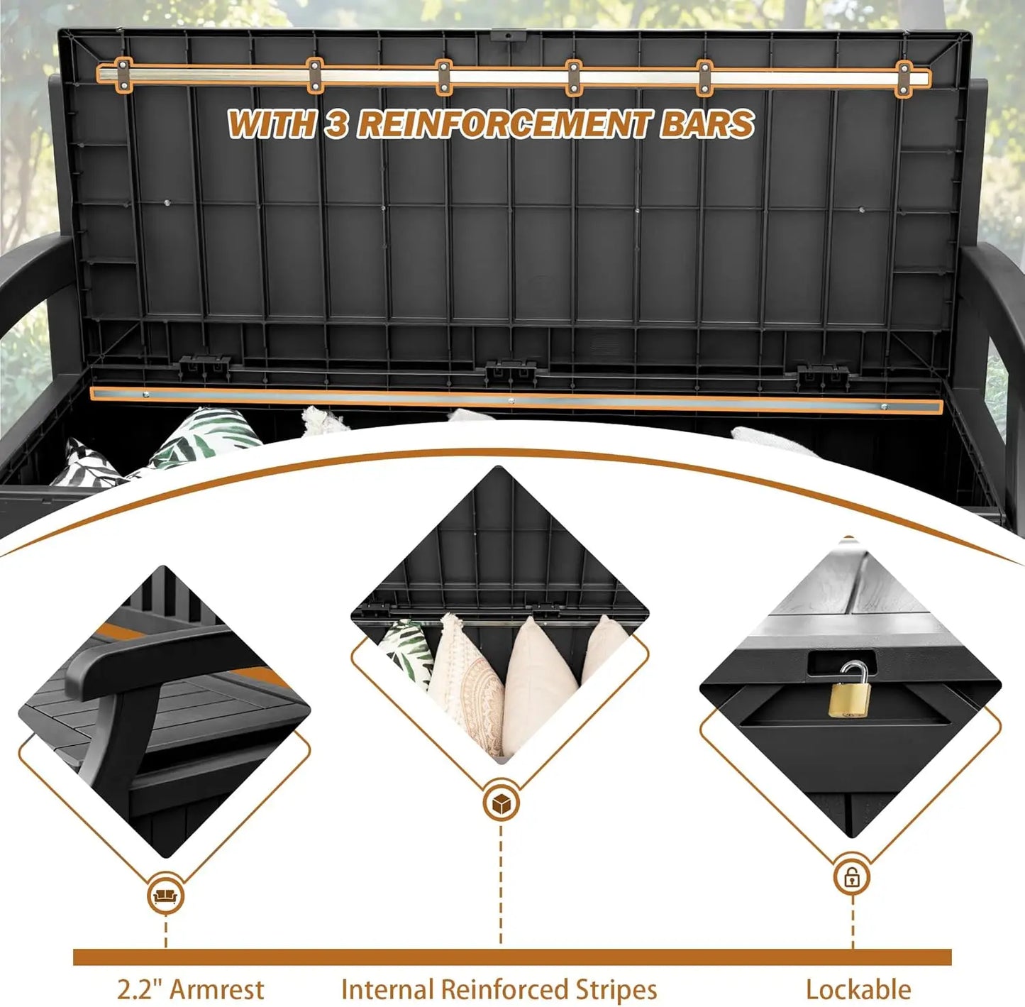 80 Gallon Storage Bench Deck Box