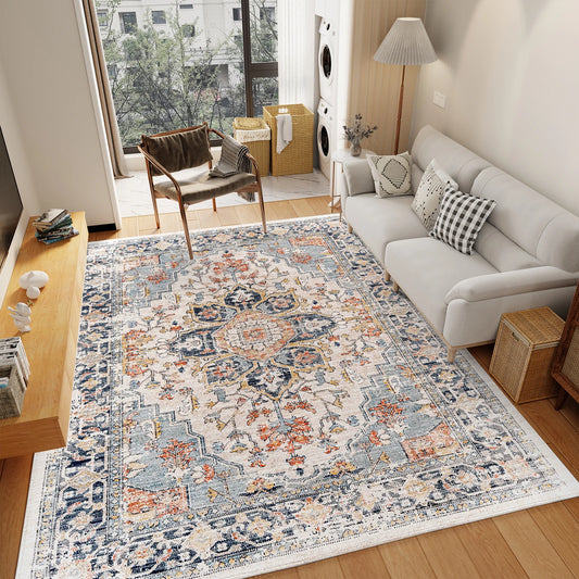 Stain Resistant Vintage Washable Area Rugs
