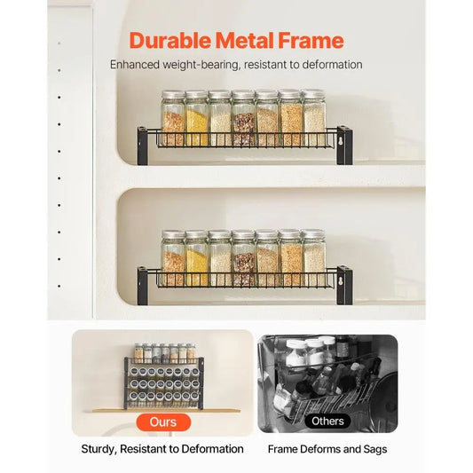 Spice Rack Organizer for Kitchen cabinet and Countertop