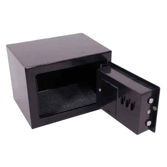 Mini Wall-in Style Electronic Code Metal Steel Box Safe Case Black