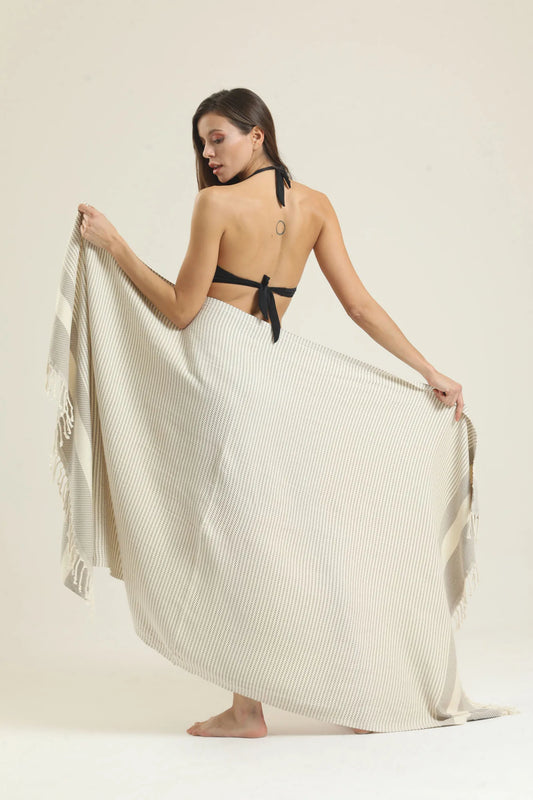 100% Cotton Oversized Beach towels 71x36in - Quick Dry,