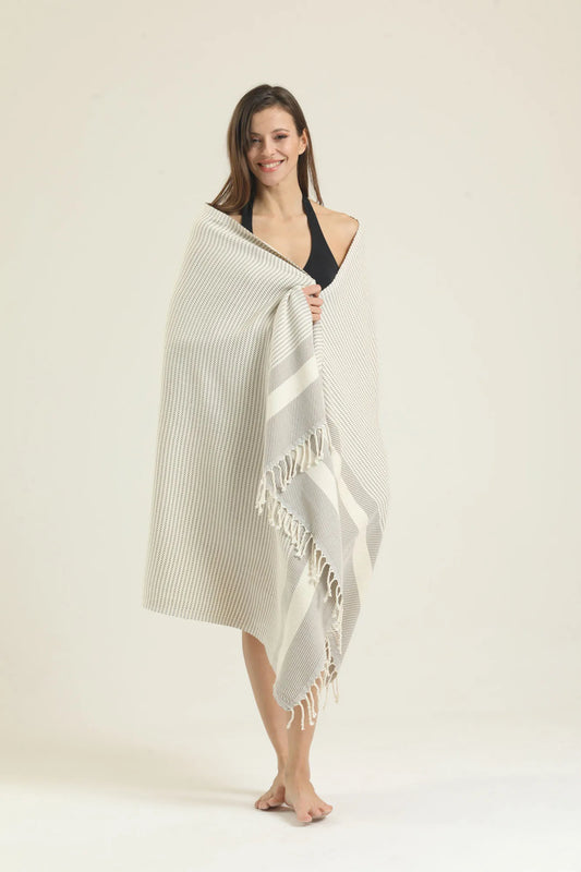 100% Cotton Oversized Beach towels 71x36in - Quick Dry,
