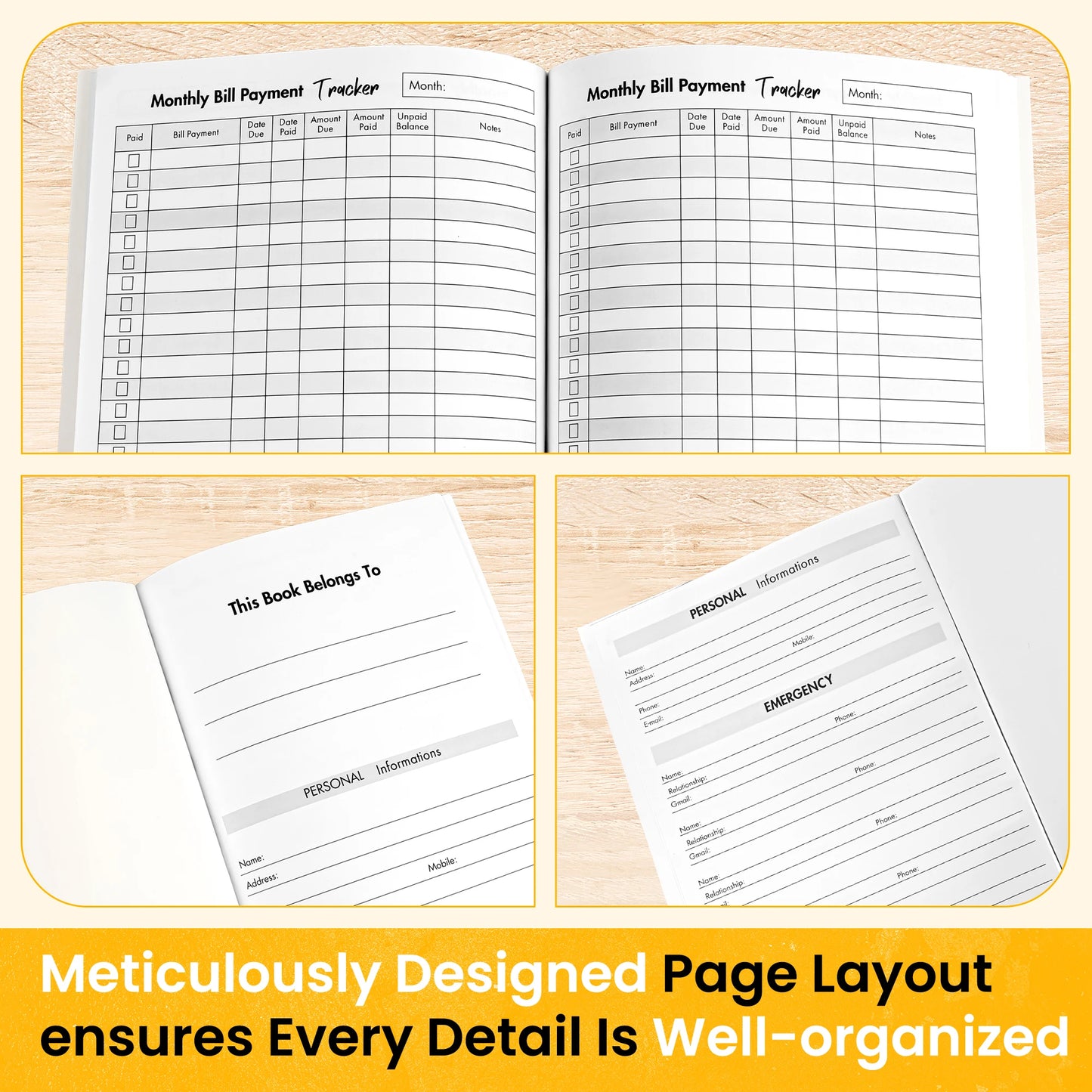 Bill Tracker & Budget Planner: Monthly Organizer