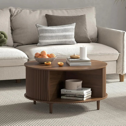 Round Coffee Table with Storage