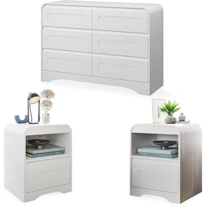 3 Pcs, Modern Bedroom Furniture Set,