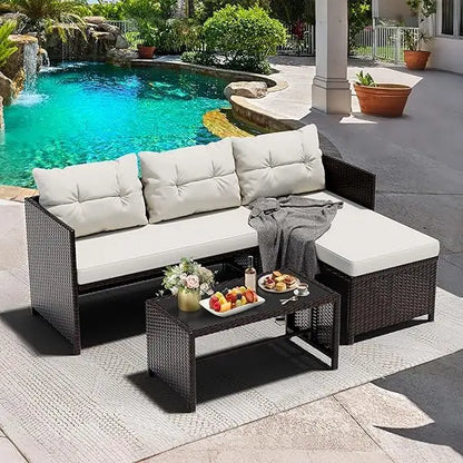 Outdoor Patio Furniture, 3-Piece Waterproof
