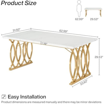 Large Kitchen Table Faux Marble