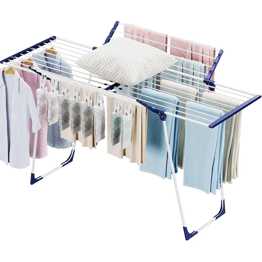 Foldable Clothes Drying Rack Indoor Outdoor Expandable Collapsible