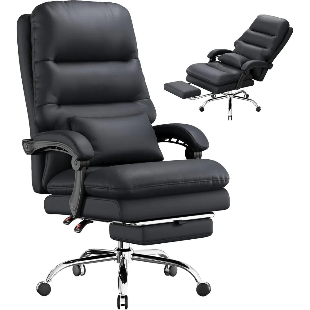 Executive Office Chair with Footrest and Lumbar Pillow,