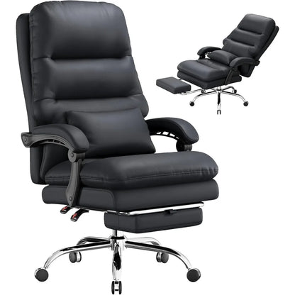 Executive Office Chair with Footrest and Lumbar Pillow,
