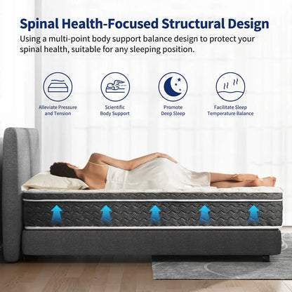 Queen Size Mattress Hybrid Mattress,Fiberglass Free