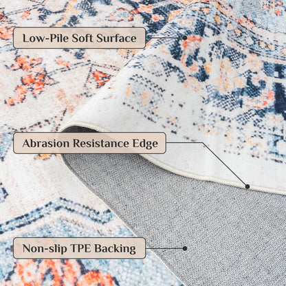 Stain Resistant Vintage Washable Area Rugs