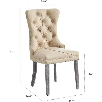 Leather Dining Chairs Set of 6,