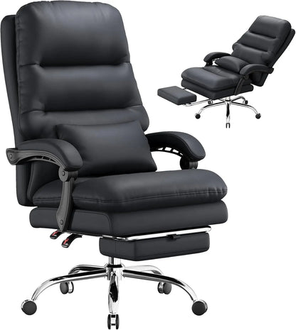 Executive Office Chair with Footrest and Lumbar Pillow,