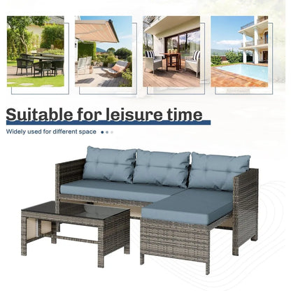 Outdoor Patio Furniture, 3-Piece Waterproof