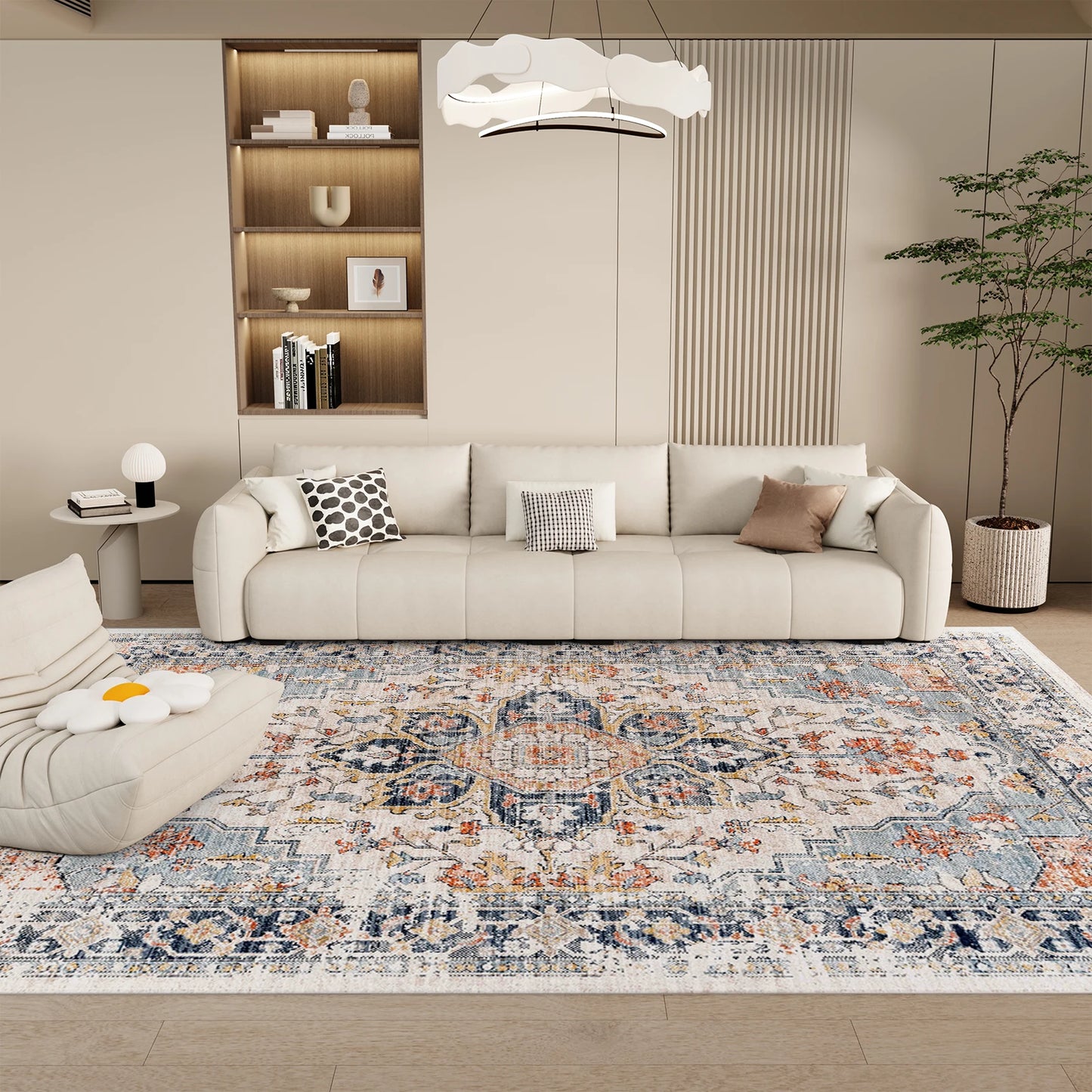Stain Resistant Vintage Washable Area Rugs