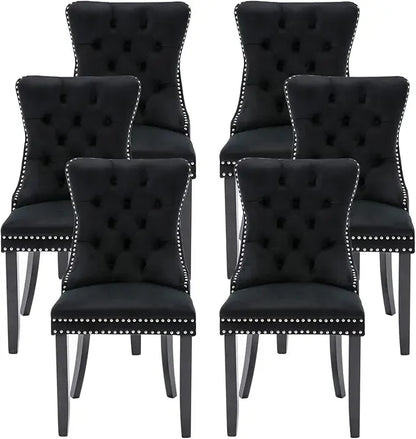 Leather Dining Chairs Set of 6,
