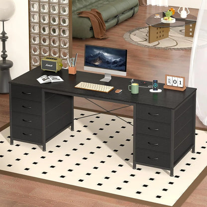 60 Inch Computer Desk with 8 Drawers,