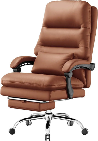 Executive Office Chair with Footrest and Lumbar Pillow,