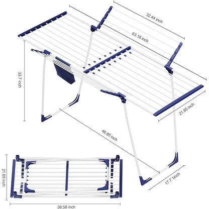 Foldable Clothes Drying Rack Indoor Outdoor Expandable Collapsible