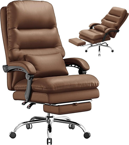 Executive Office Chair with Footrest and Lumbar Pillow,