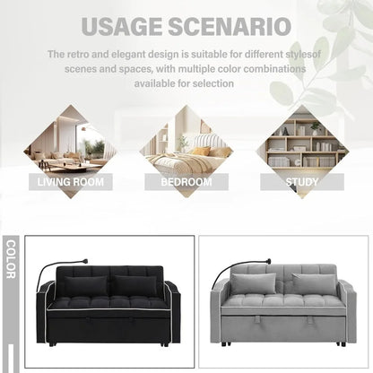 Loveseat Sleeper Sofa Bed with Adjustable Backrest