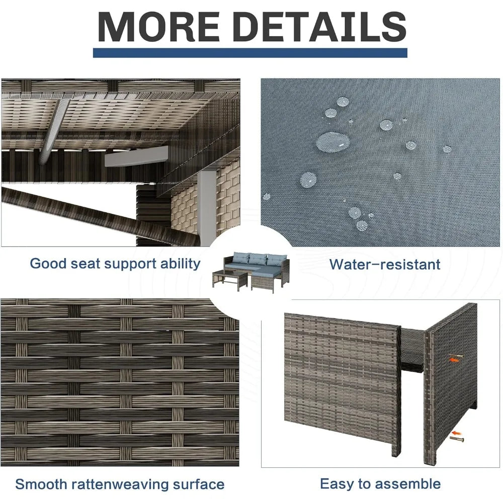 Outdoor Patio Furniture, 3-Piece Waterproof