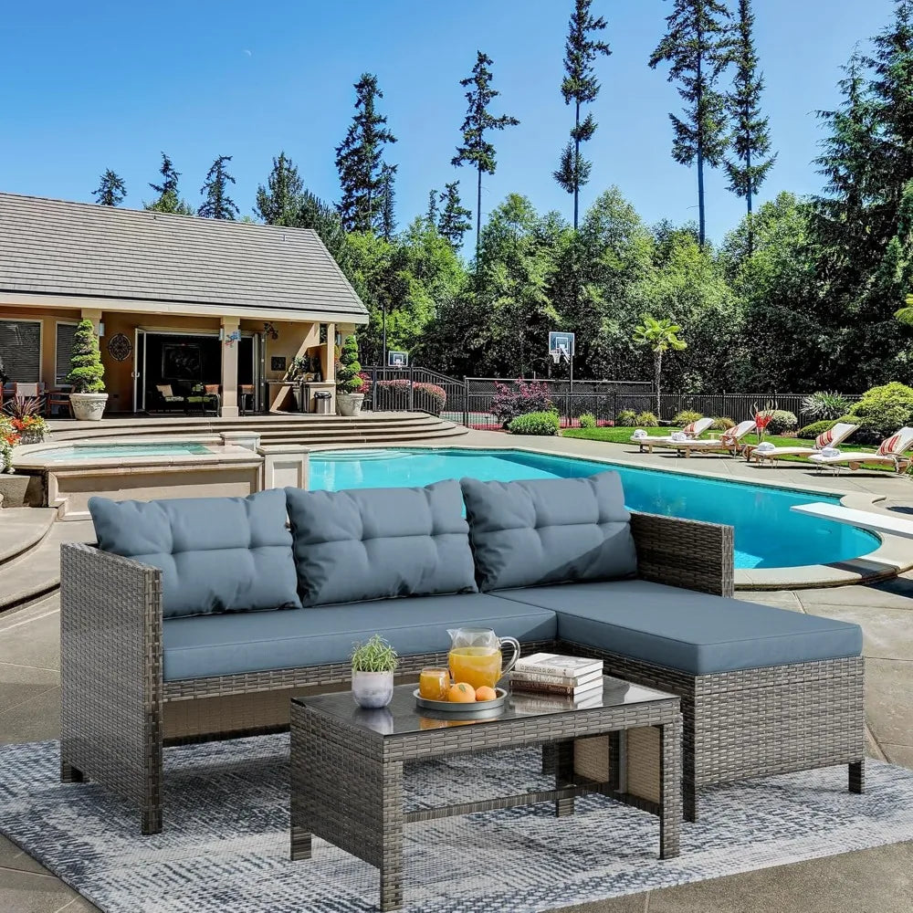 Outdoor Patio Furniture, 3-Piece Waterproof