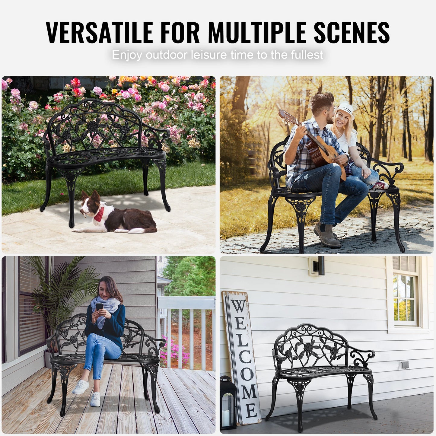 Outdoor Wooden Park Bench