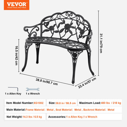 Outdoor Wooden Park Bench