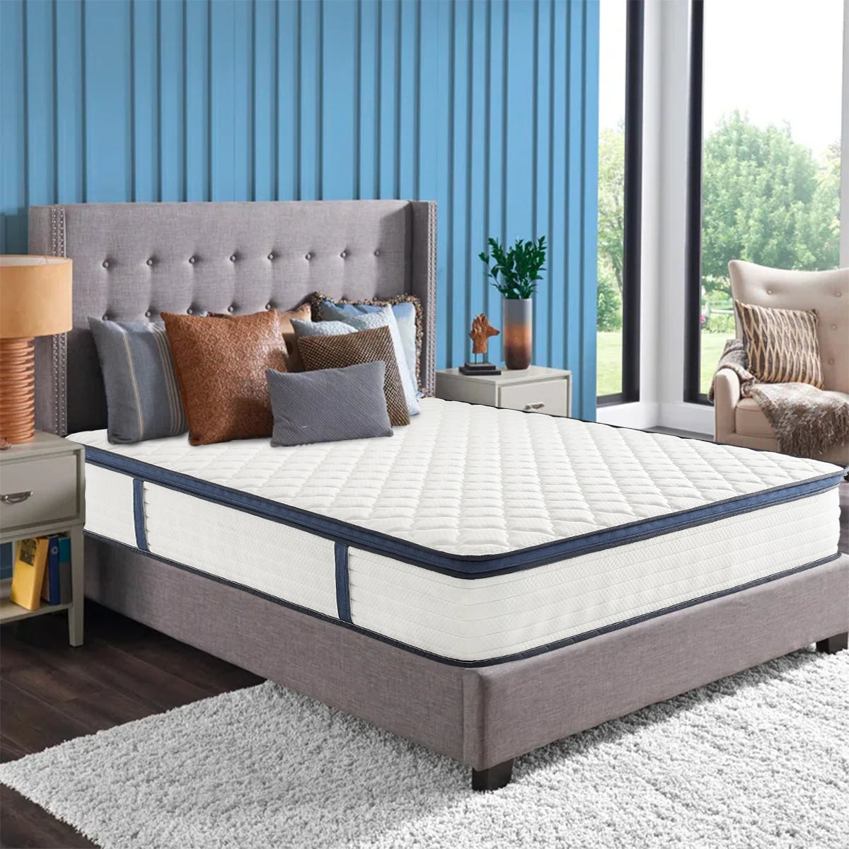 Queen Size Mattress Gel Memory Foam Hybrid Mattress