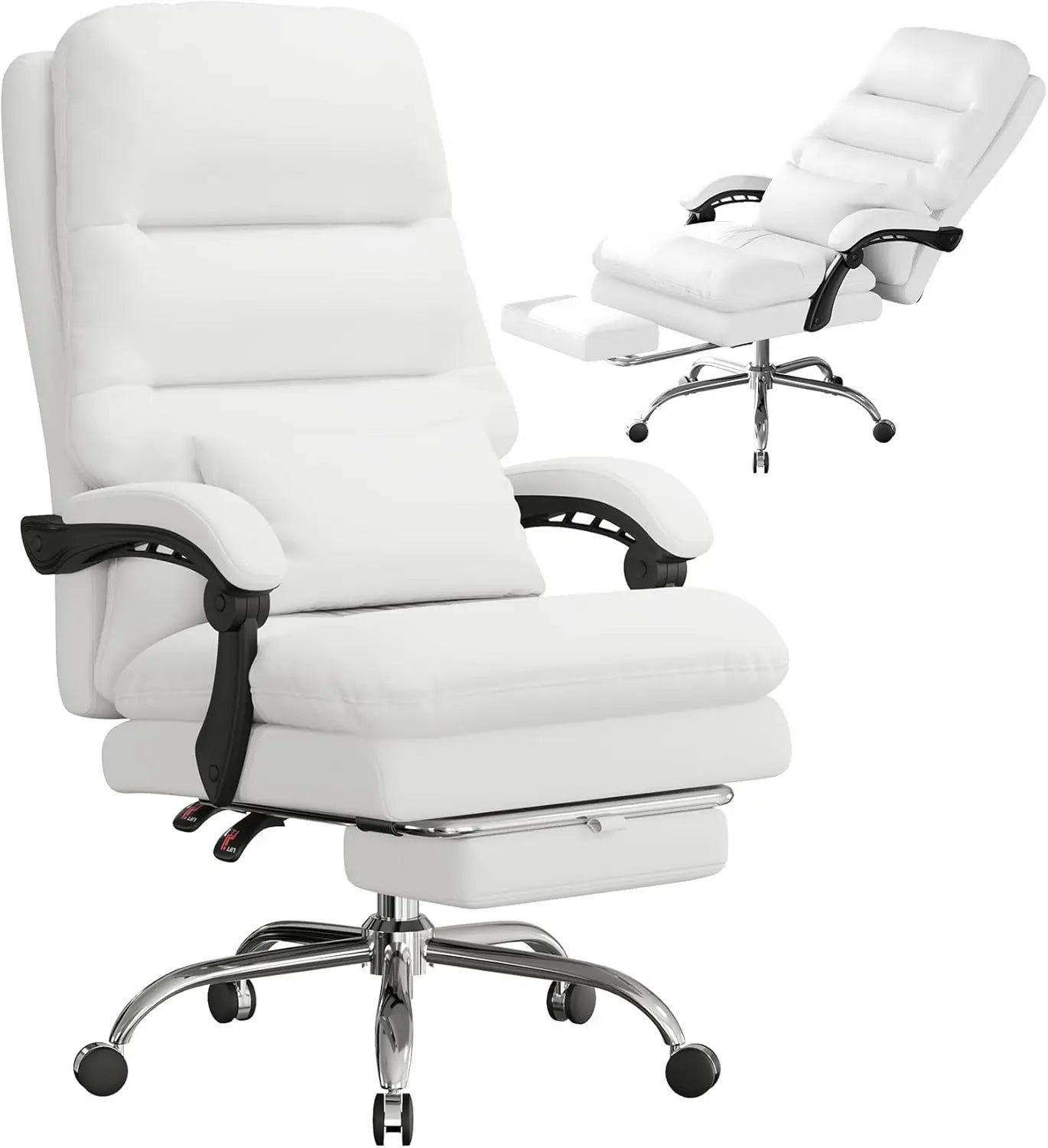 Executive Office Chair with Footrest and Lumbar Pillow,
