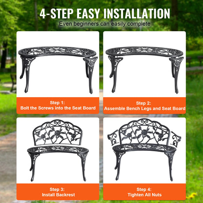 Outdoor Wooden Park Bench