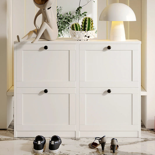 Shoe Cabinet with Flip Drawers, Freestanding Storage